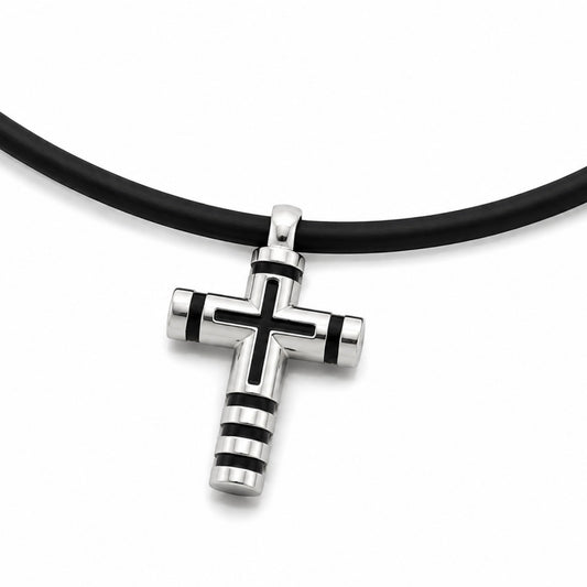 Mens stainless cross necklace