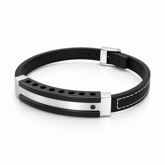 Stainless Steel Leather Bracelet image 1