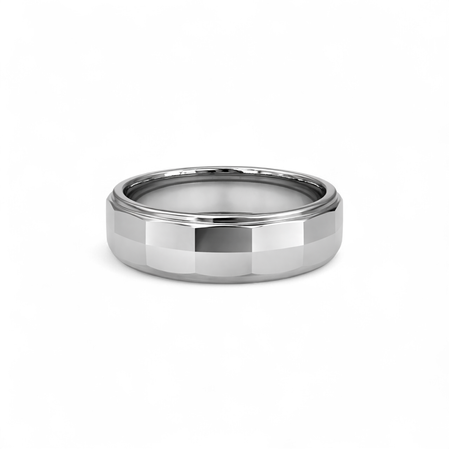 Faceted Tungsten Carbide Ring image 2
