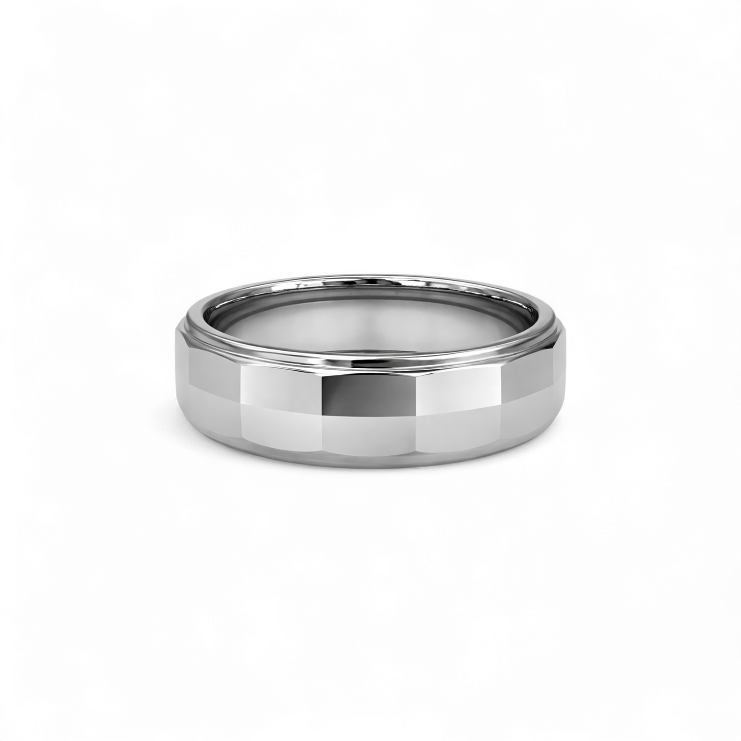 Faceted Tungsten Carbide Ring image 2