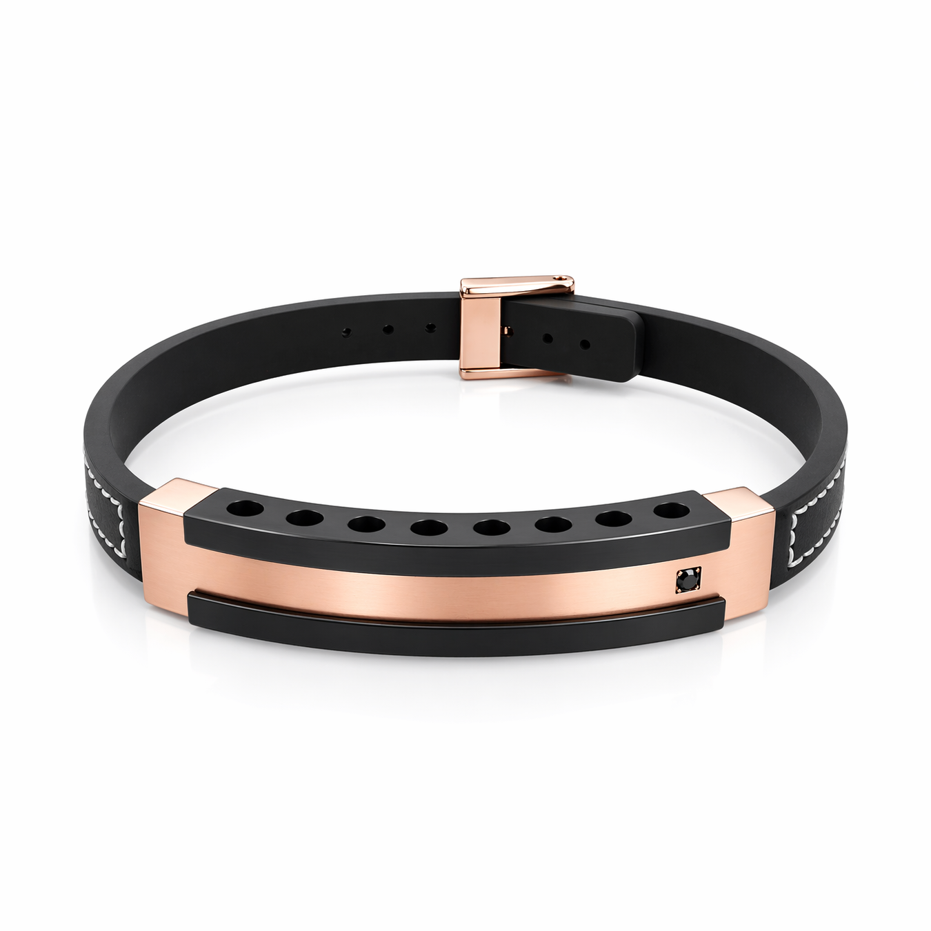Stainless Steel Leather Bracelet image 0