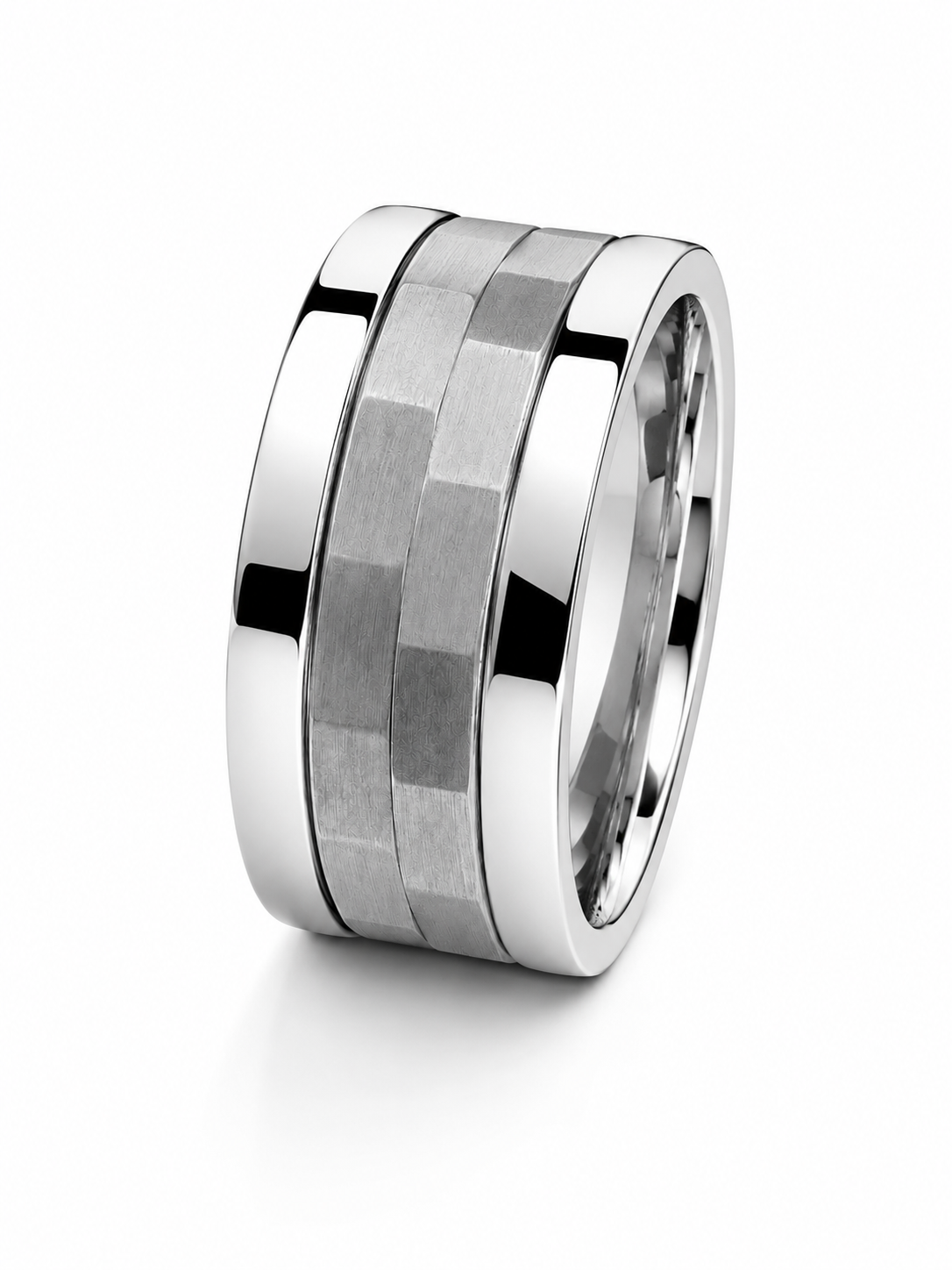 Stepped Design Stainless Steel Ring image 1