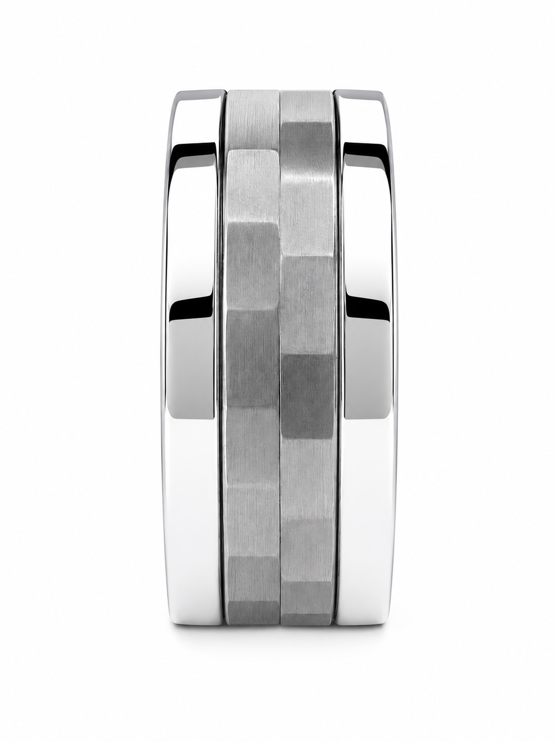 Stepped Design Stainless Steel Ring image 0