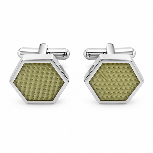 Stainless Steel Carbon Fibre Cufflink image 0