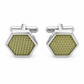 Stainless Steel Carbon Fibre Cufflink image 0