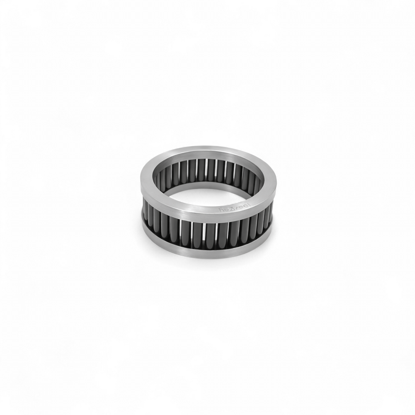 Black Roller Stainless Steel Ring image 2
