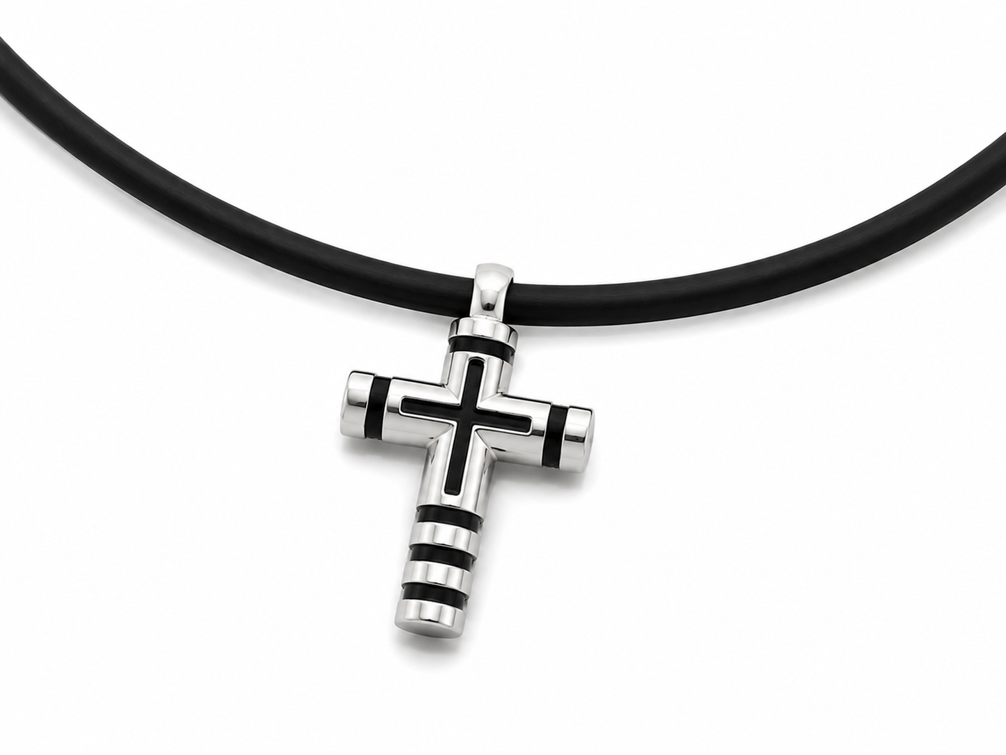 Mens stainless cross necklace