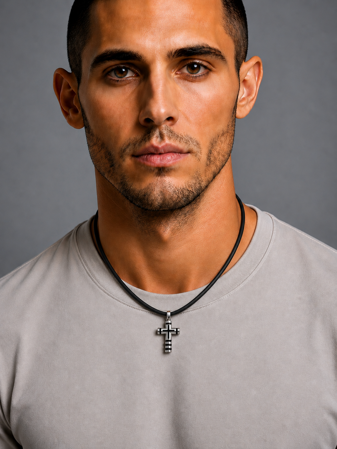 Mens stainless cross necklace