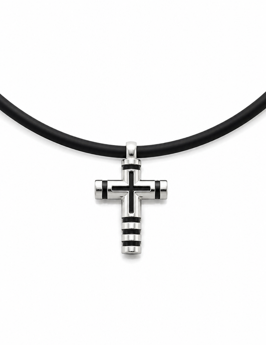 Mens stainless cross necklace