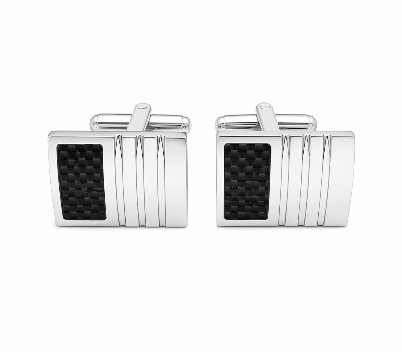 Stainless Steel Carbon Fiber Cufflink