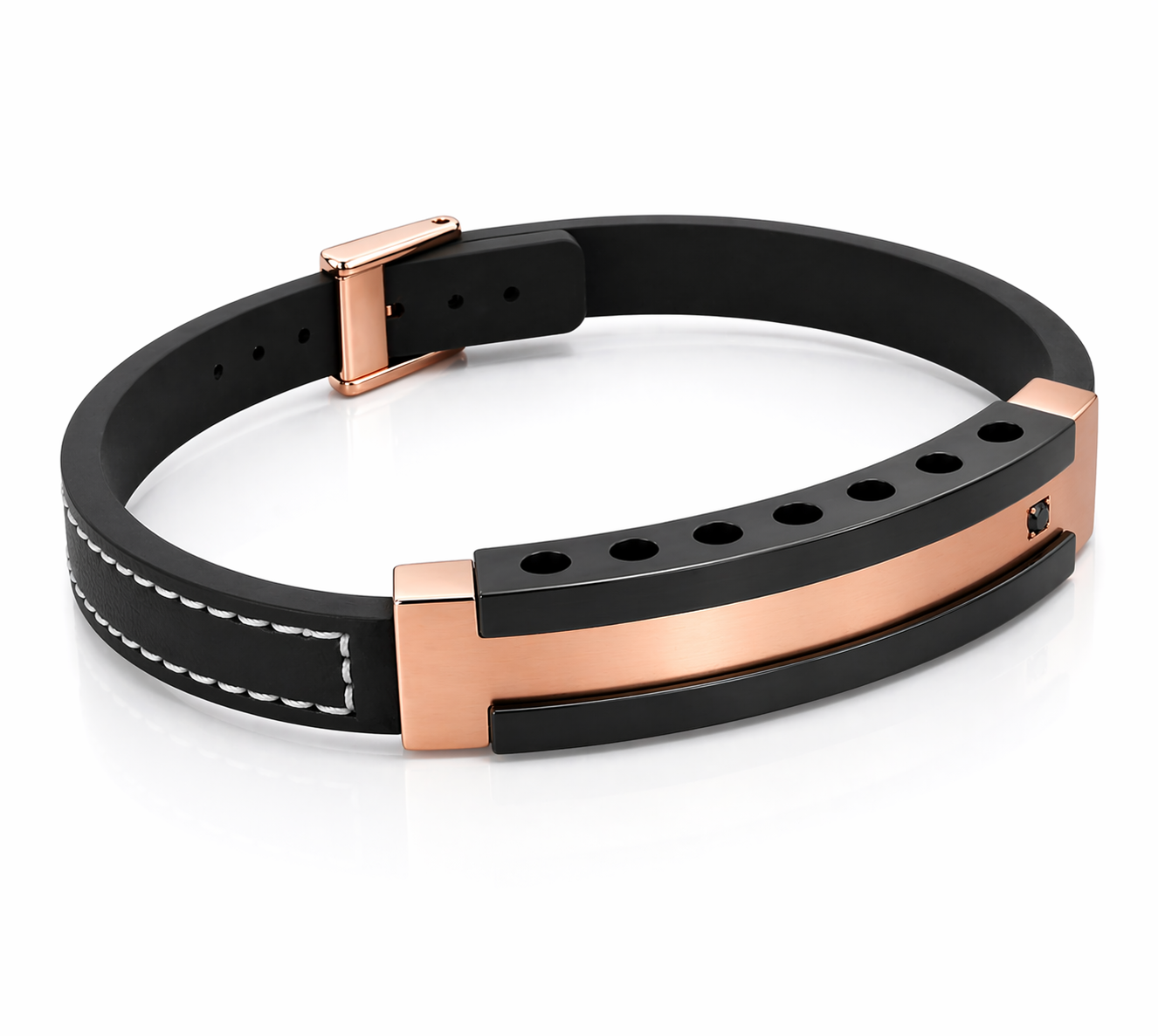 Stainless Steel Leather Bracelet 4