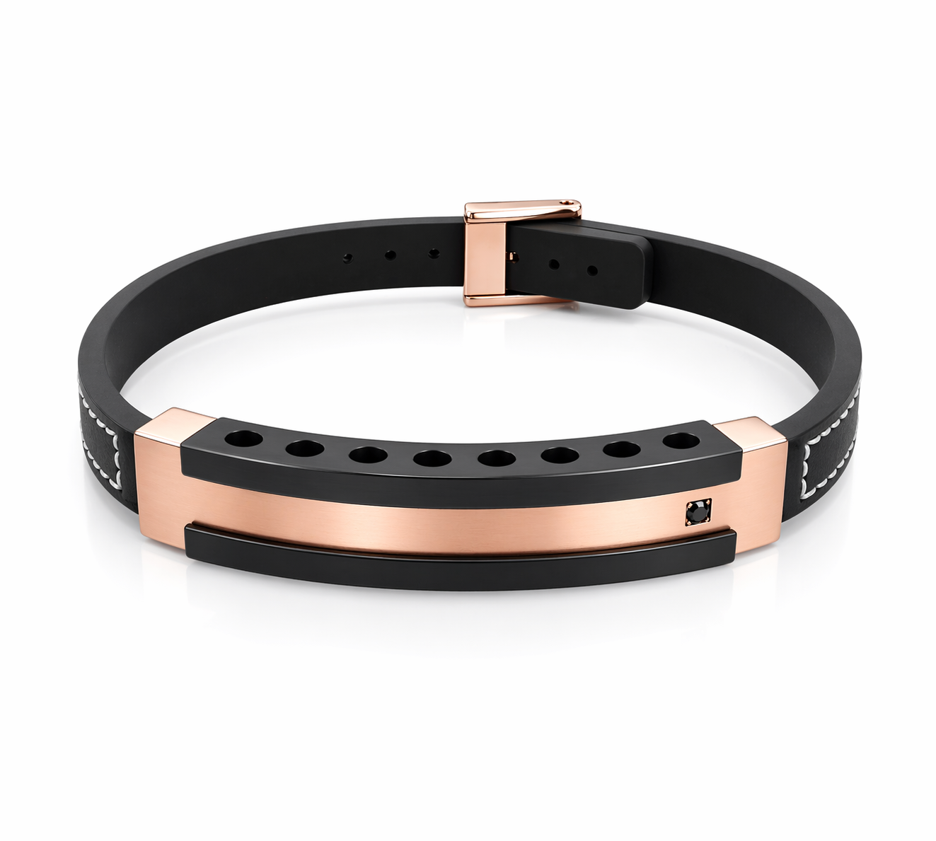 Stainless Steel Leather Bracelet