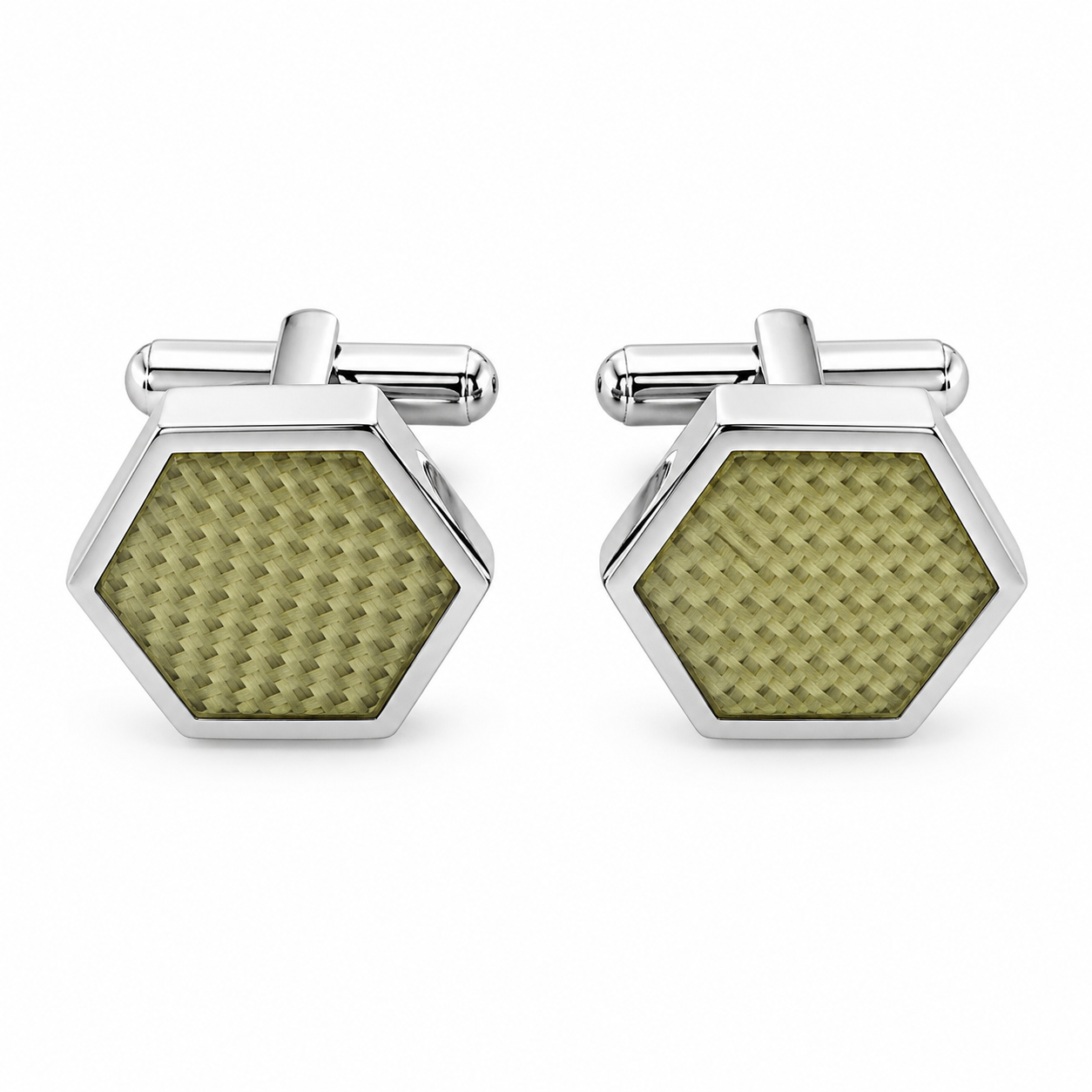Stainless Steel Carbon Fibre Cufflink