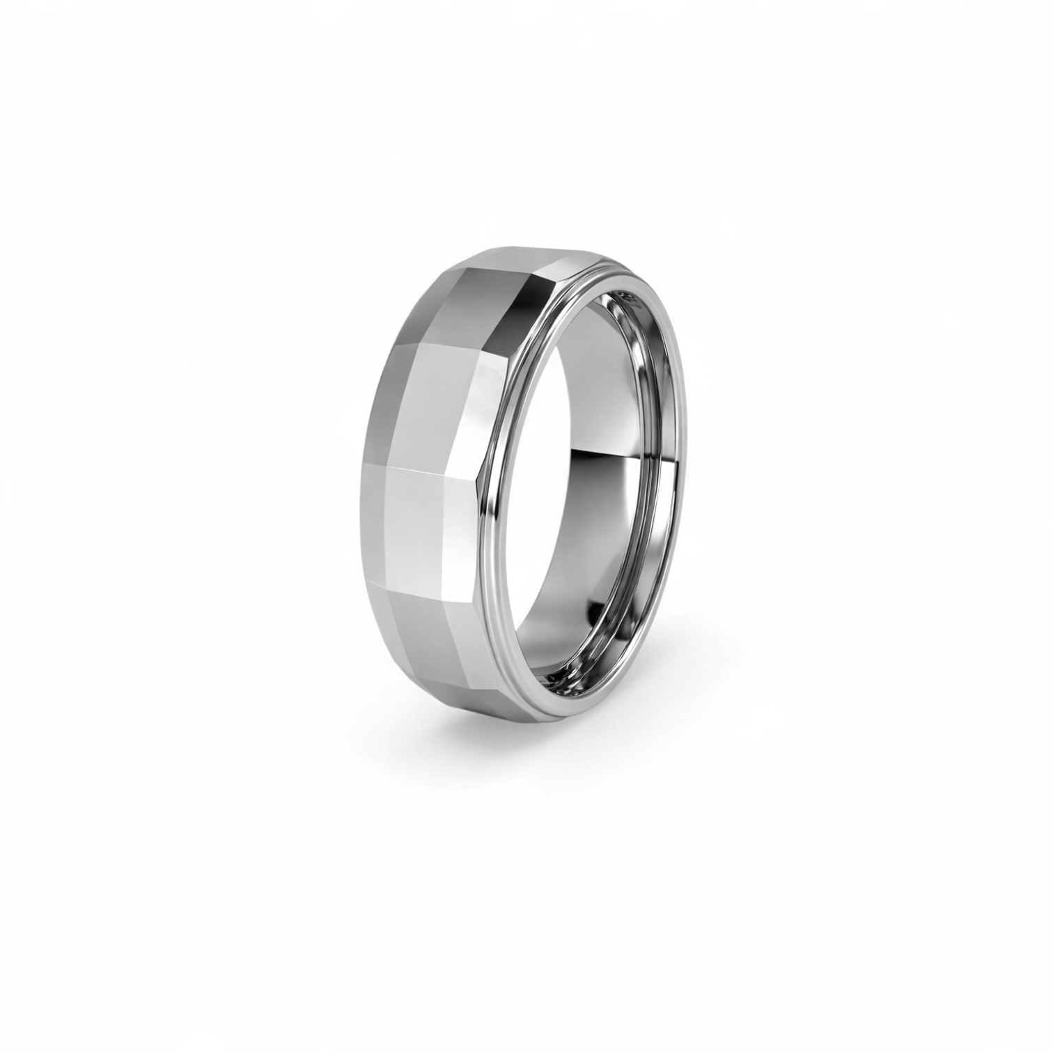 Faceted Tungsten Carbide Ring